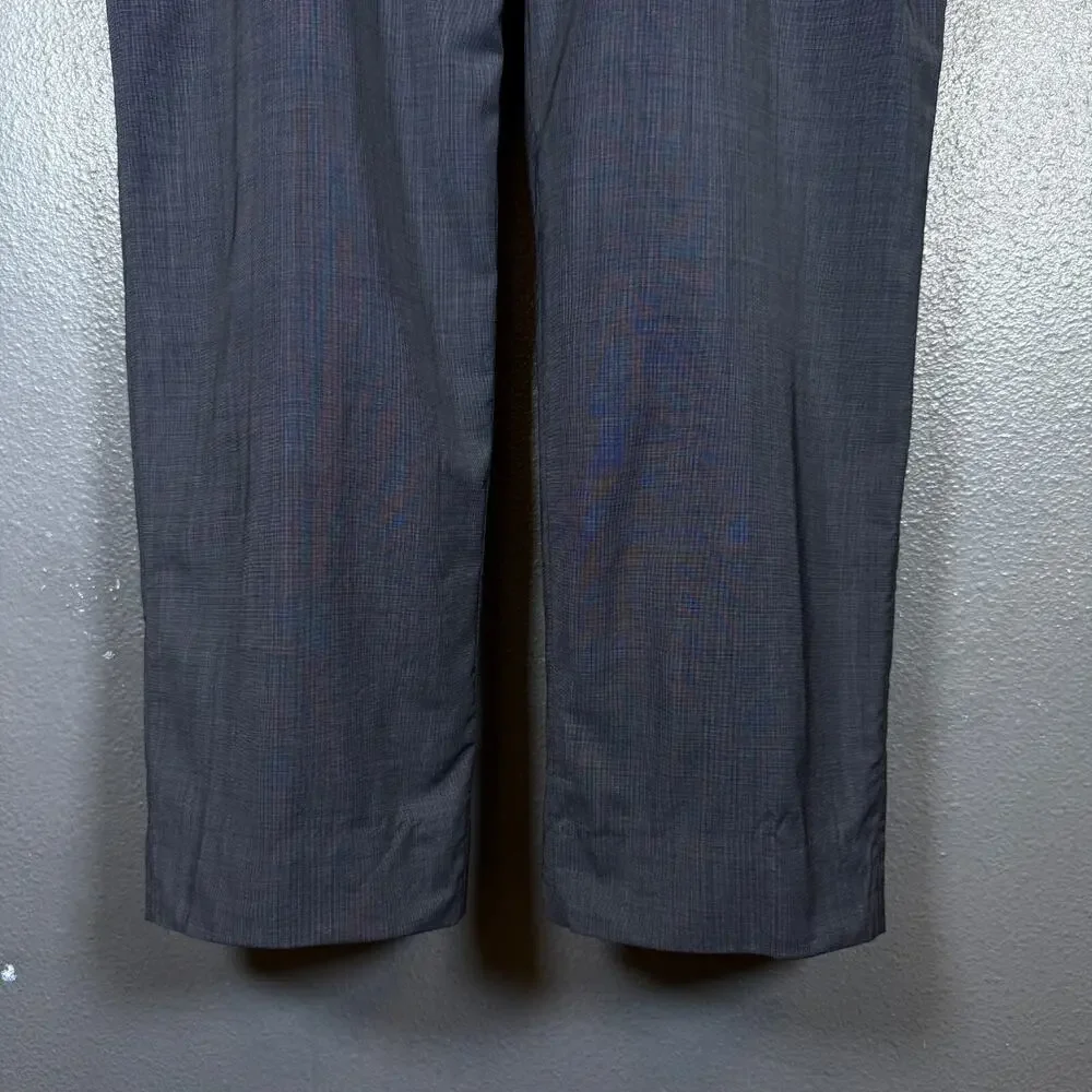 Canali eu58(39x29) men’s blue casual pants pantaloon 100% wool travel